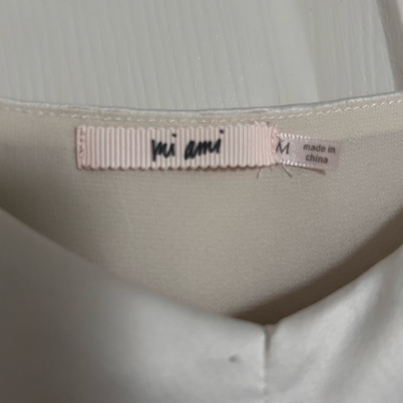 White silk spaghetti strap onesie top - Picture 3 of 3